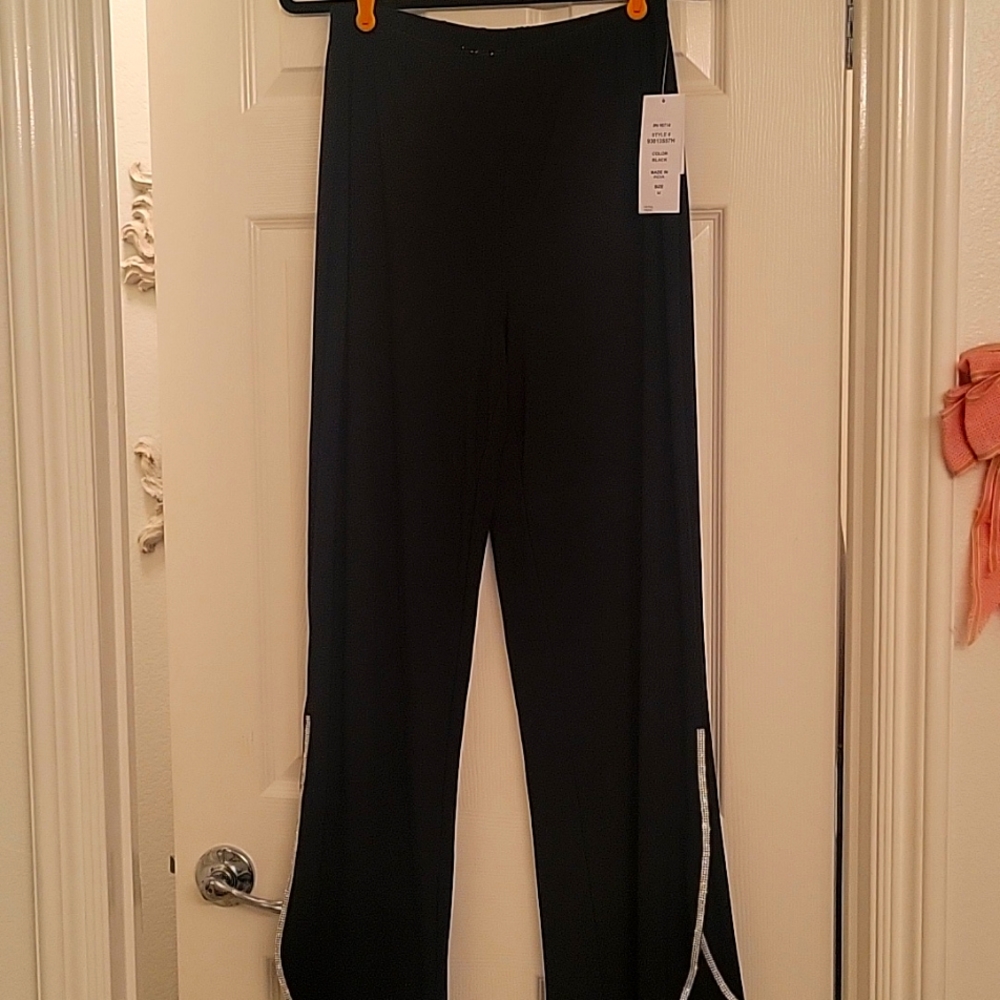 pants black with elastic waste